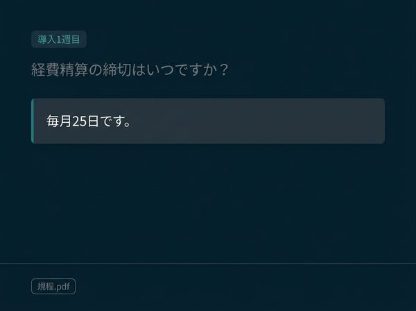 導入1週目の短い回答画面